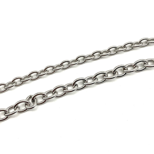 6/7.8mm Width Stainless O Shape Chain Hypoallergenic Necklace Chain Jewelry Finding
