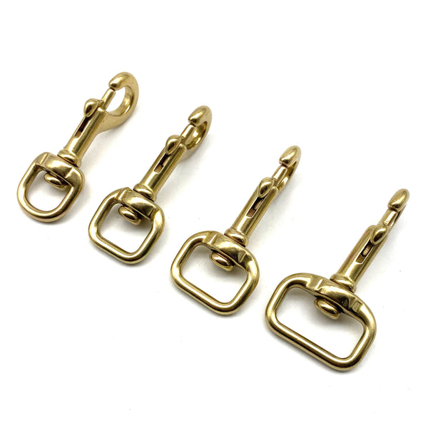 Premium Brass Snap Bolt Gold Clasp Clip Leather Swivel Hook