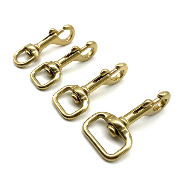 Premium Brass Snap Bolt Gold Clasp Clip Leather Swivel Hook