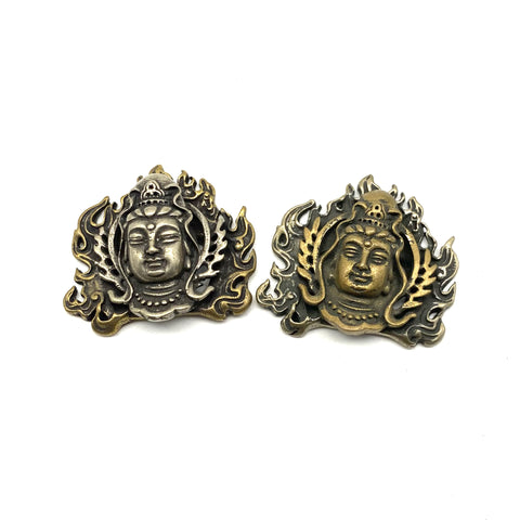 Bodhisattva Concho Screw Back Button Leather Goods Decoration Hardware