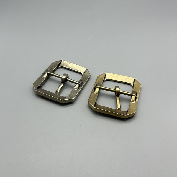 Japanese Simple Style Solid Brass Silver Slide Belt buckle 38/40mm