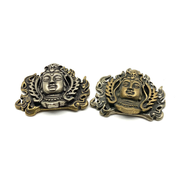 Bodhisattva Concho Screw Back Button Leather Goods Decoration Hardware