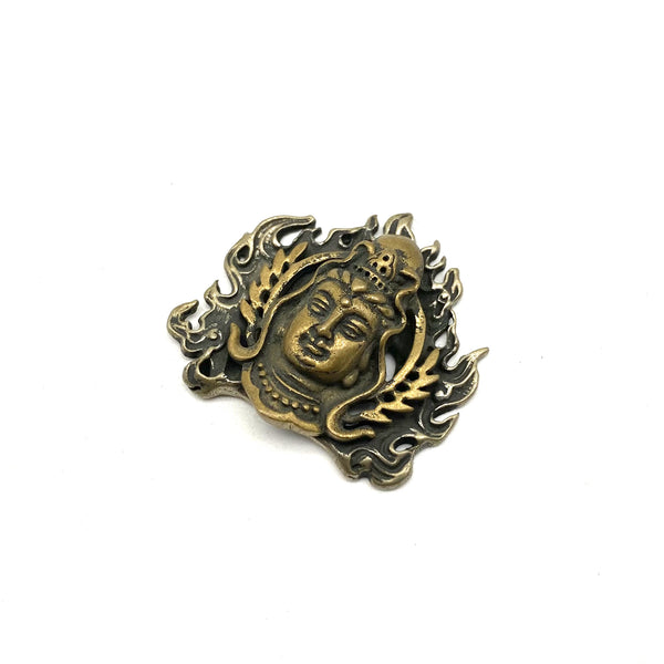 Bodhisattva Concho Screw Back Button Leather Goods Decoration Hardware