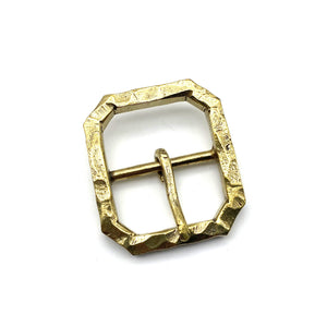 39mm Brass Buckle Diamond Cutting Facet Leather Belt Buckle