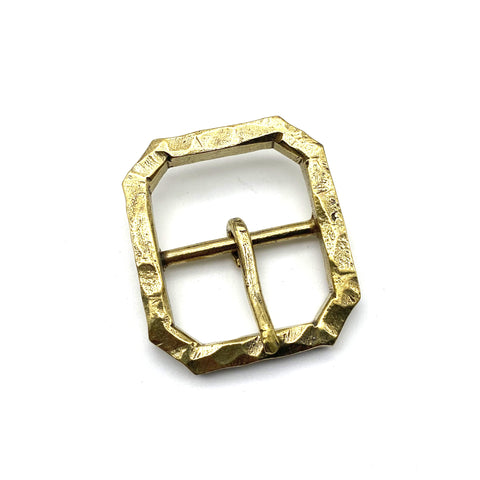 39mm Brass Buckle Diamond Cutting Facet Leather Belt Buckle