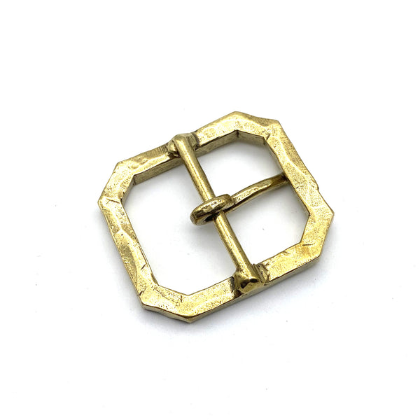 39mm Brass Buckle Diamond Cutting Facet Leather Belt Buckle