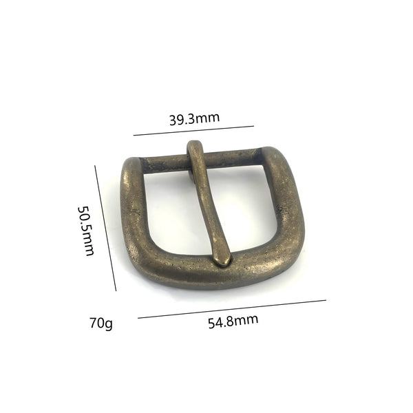 1 1/2'' Bronze Buckle Solid Belt Fastener Hardware Western Leather Strap Fitting