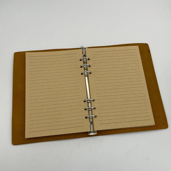 Skull Leather Journal - Refillable A5, Gothic Memento Mori