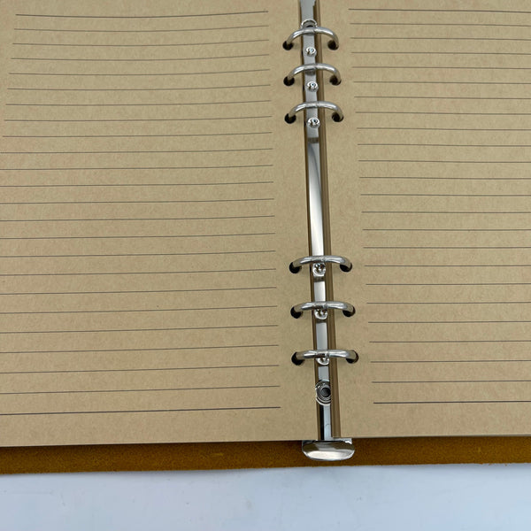 Skull Leather Journal - Refillable A5, Gothic Memento Mori