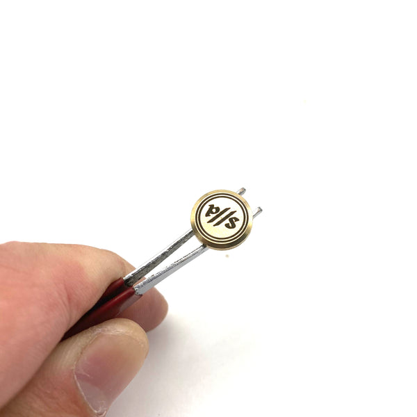 Custom Logo&Text Leather Craft Chicago Screw Rivets Flat Cap 12mm Diameter Post
