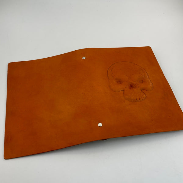 Mortality & Memory-Handcrafted Leather Skull Journal to Inscribe Your Unforgettable Story