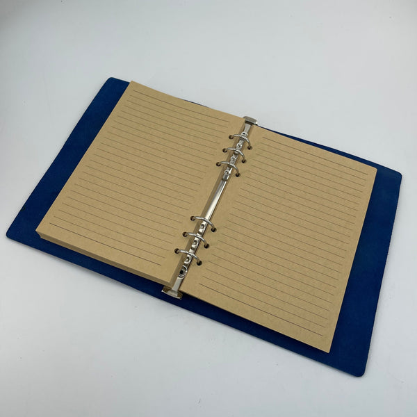 Memento Mori Journal - Indigo Leather Skull Embossed A5 Notebook