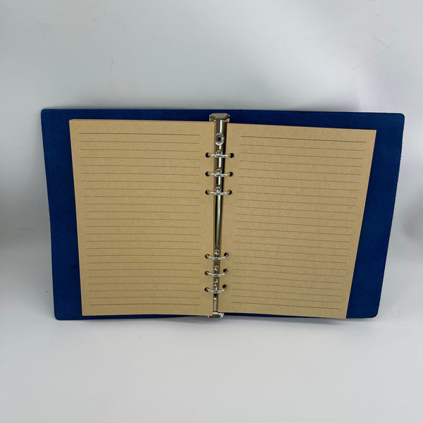 Memento Mori Journal - Indigo Leather Skull Embossed A5 Notebook