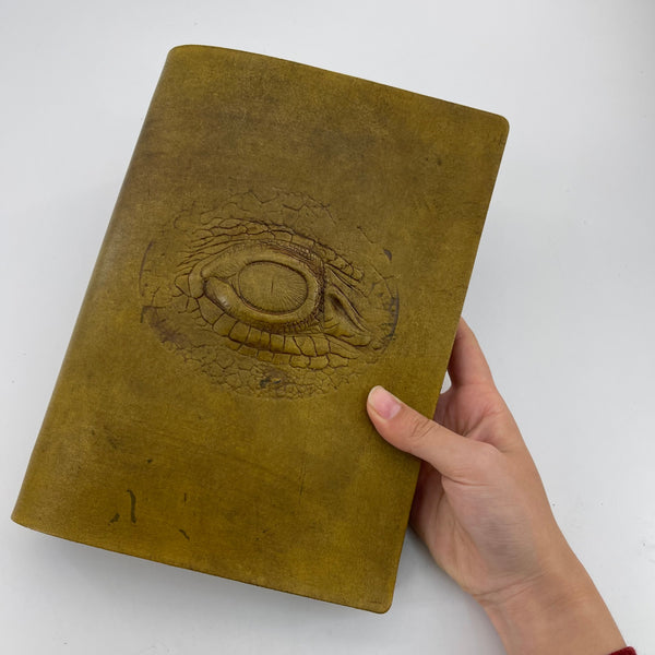 Soul’s Reflection—Handcrafted Leather Notebook with Eye Embossing – For Bold Writers