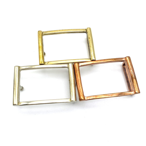 Hollow Copper Buckle Stylish Leather Belt Buckle 34.8mm