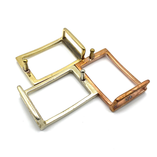 Hollow Copper Buckle Stylish Leather Belt Buckle 34.8mm