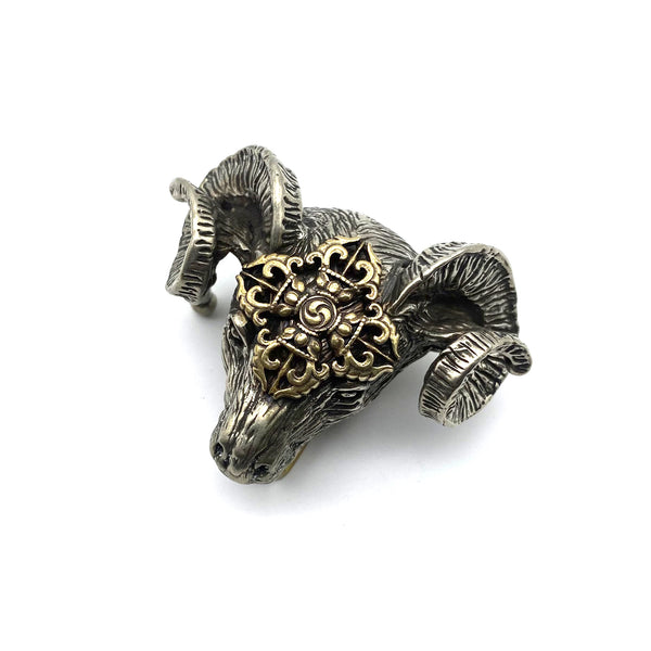 Handcast Copper Goat Head Belt Buckle - Steampunk Gothic Accessory for Bikers & Men, Antique Western Hardware,Unique Belt Buckles