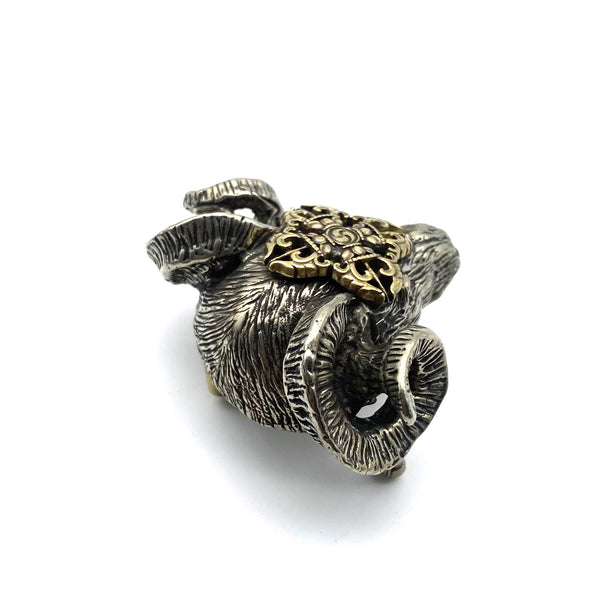 Handcast Copper Goat Head Belt Buckle - Steampunk Gothic Accessory for Bikers & Men, Antique Western Hardware,Unique Belt Buckles