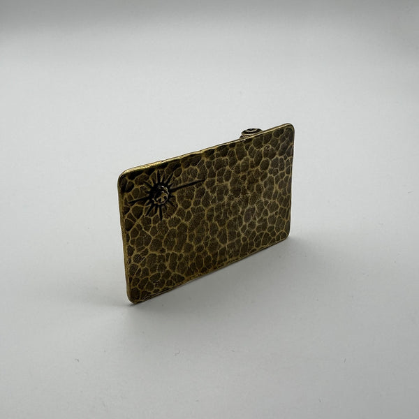 Brass Plain Buckle Welded Feather Leather Belt Buckle