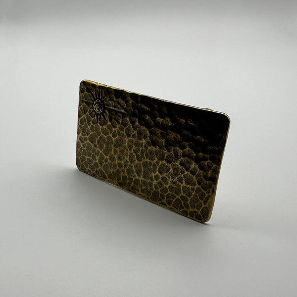 Brass Plain Buckle Welded Feather Leather Belt Buckle