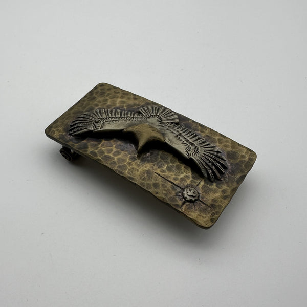 Large Eagle Bronze Buckle Customized Mark&amp;Name Engrave Service