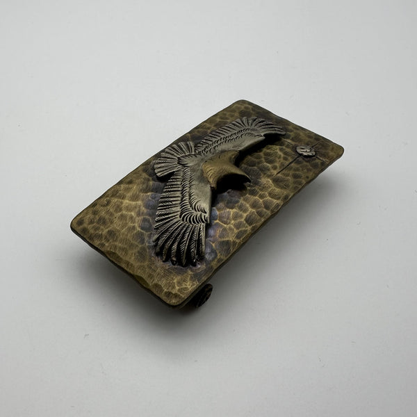 Large Eagle Bronze Buckle Customized Mark&amp;Name Engrave Service