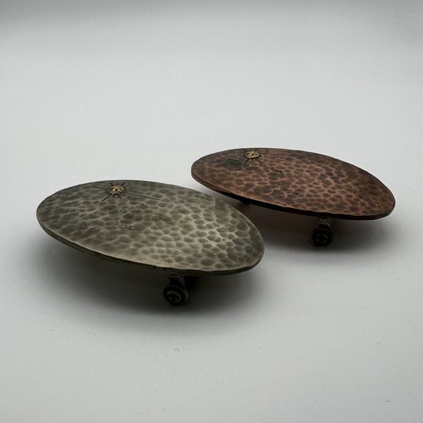 Bronze Oval Plain Buckle Hammered Finish Leather Belt Buckle,Peronalized Name