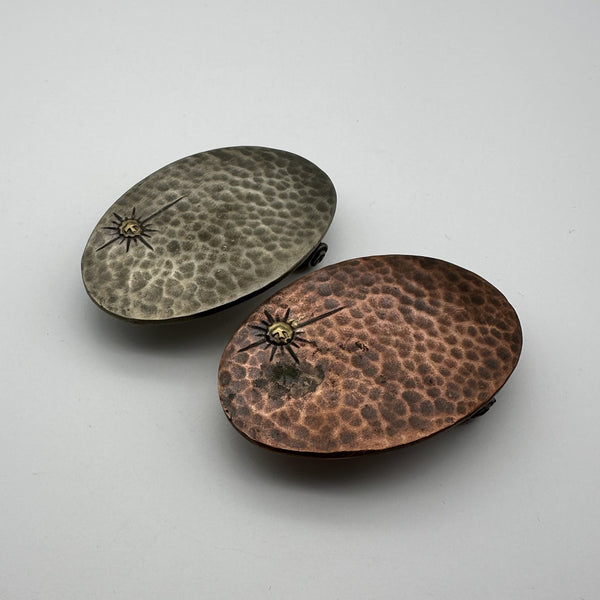 Bronze Oval Plain Buckle Hammered Finish Leather Belt Buckle,Peronalized Name