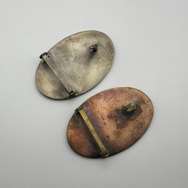 Bronze Oval Plain Buckle Hammered Finish Leather Belt Buckle,Peronalized Name