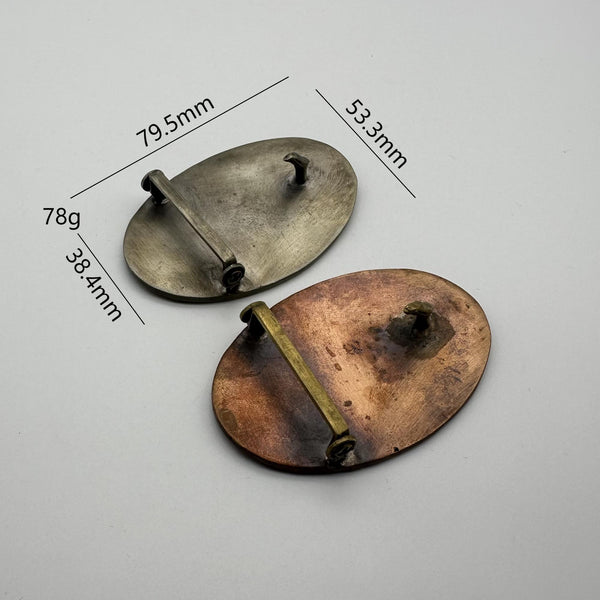 Bronze Oval Plain Buckle Hammered Finish Leather Belt Buckle,Peronalized Name