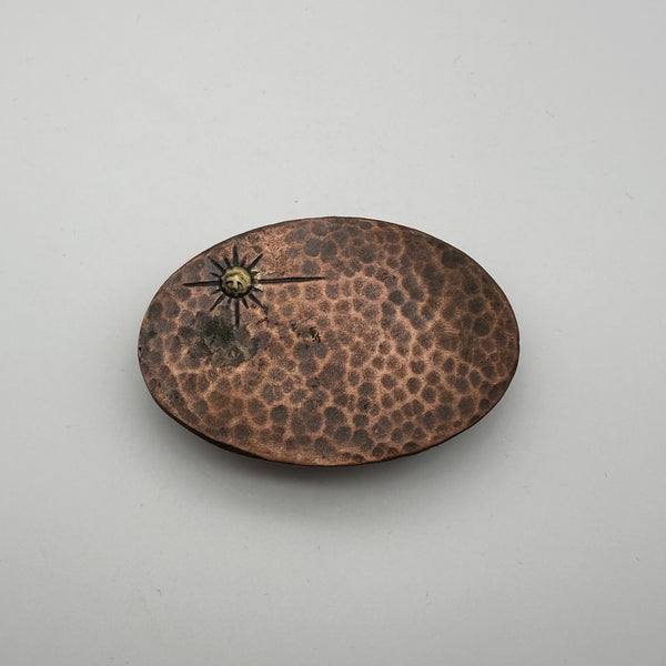 Bronze Oval Plain Buckle Hammered Finish Leather Belt Buckle,Peronalized Name