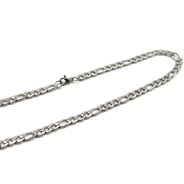 Figaro Chain Classic Stainless Necklace Anti-Allergy Figaro Chain 45/55cm