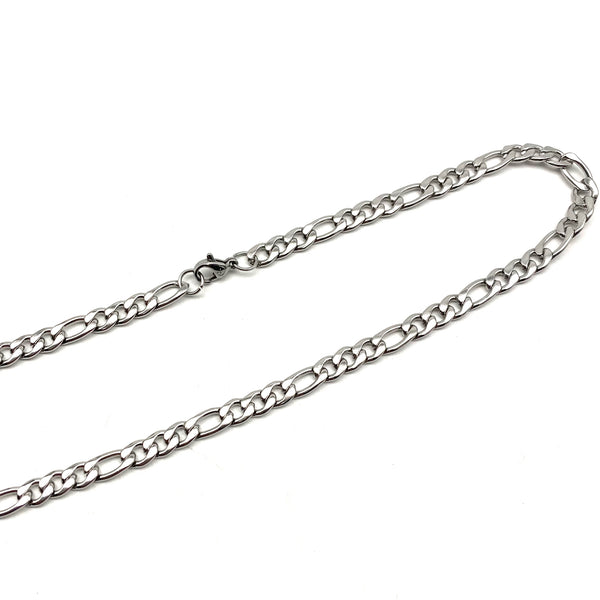 Figaro Chain Classic Stainless Necklace Anti-Allergy Figaro Chain 45/55cm