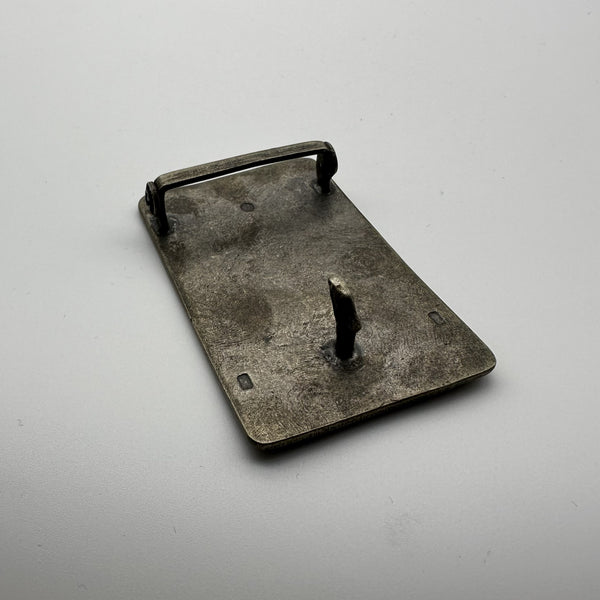 Hand Flower Carved Eagle Bronze Buckle Personalized Mark&Name Engrave Service