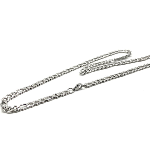 Figaro Chain Classic Stainless Necklace Anti-Allergy Figaro Chain 45/55cm