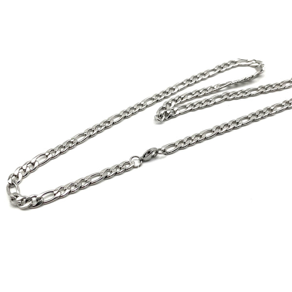 Figaro Chain Classic Stainless Necklace Anti-Allergy Figaro Chain 45/55cm