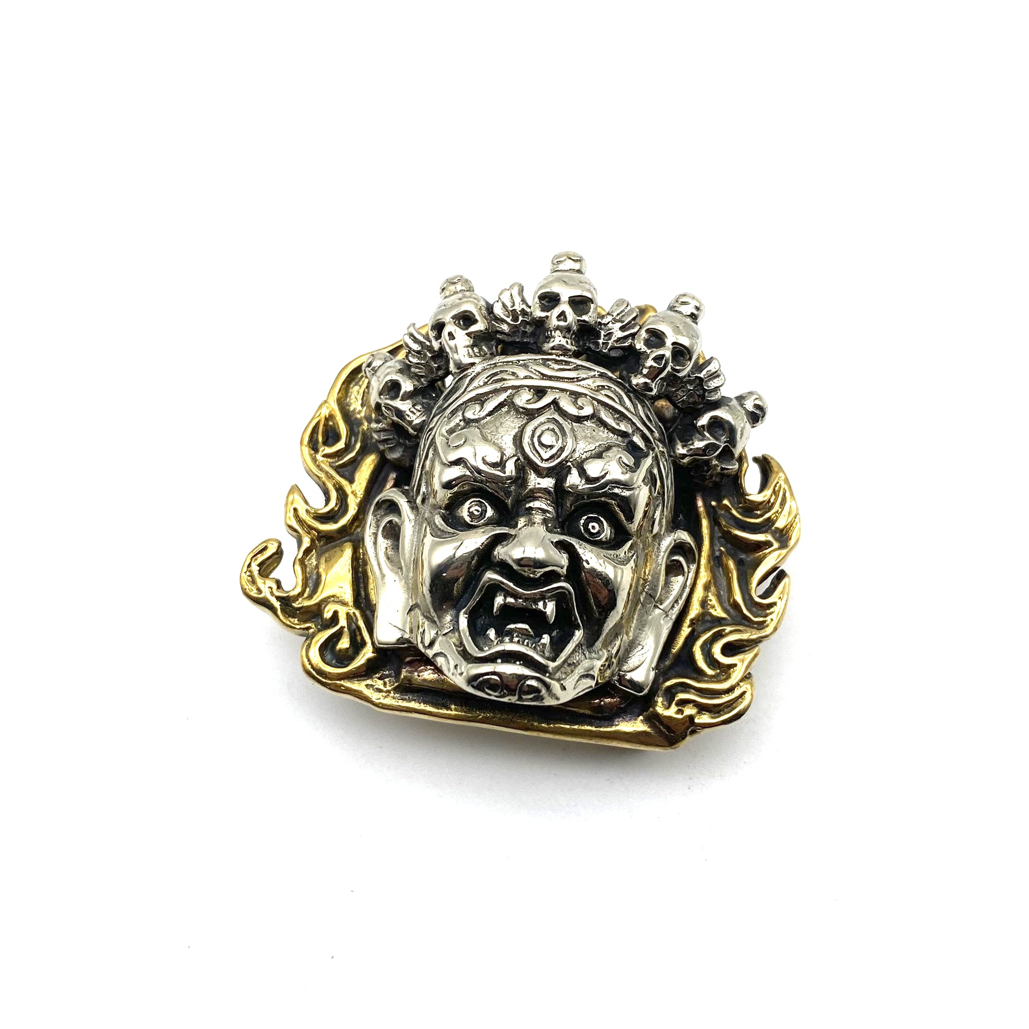 Mahakala Buddhist Buckle Leather Belt Fasten Buckle Unique Design