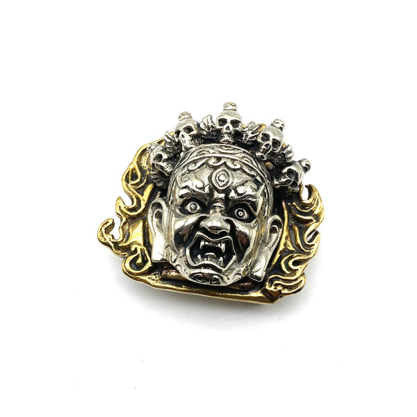 Mahakala Buddhist Buckle Leather Belt Fasten Buckle Unique Design