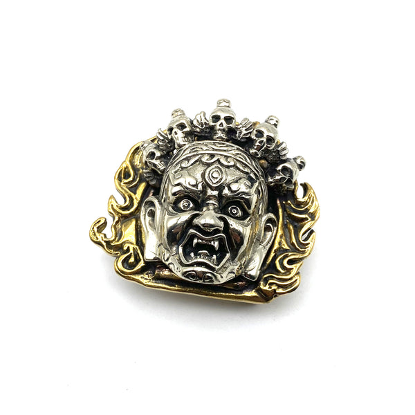 Mahakala Buddhist Buckle Leather Belt Fasten Buckle Unique Design