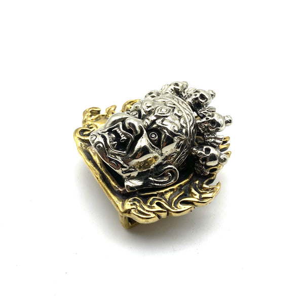 Mahakala Buddhist Buckle Leather Belt Fasten Buckle Unique Design