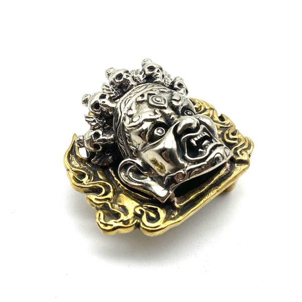 Mahakala Buddhist Buckle Leather Belt Fasten Buckle Unique Design