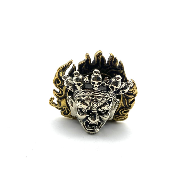 Mahakala Buddhist Buckle Leather Belt Fasten Buckle Unique Design
