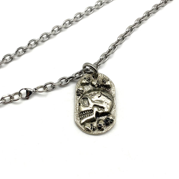 Skull Pendant Charm Necklace Mens Fashion Jewelry,Punk Style Necklace,Gift For Men