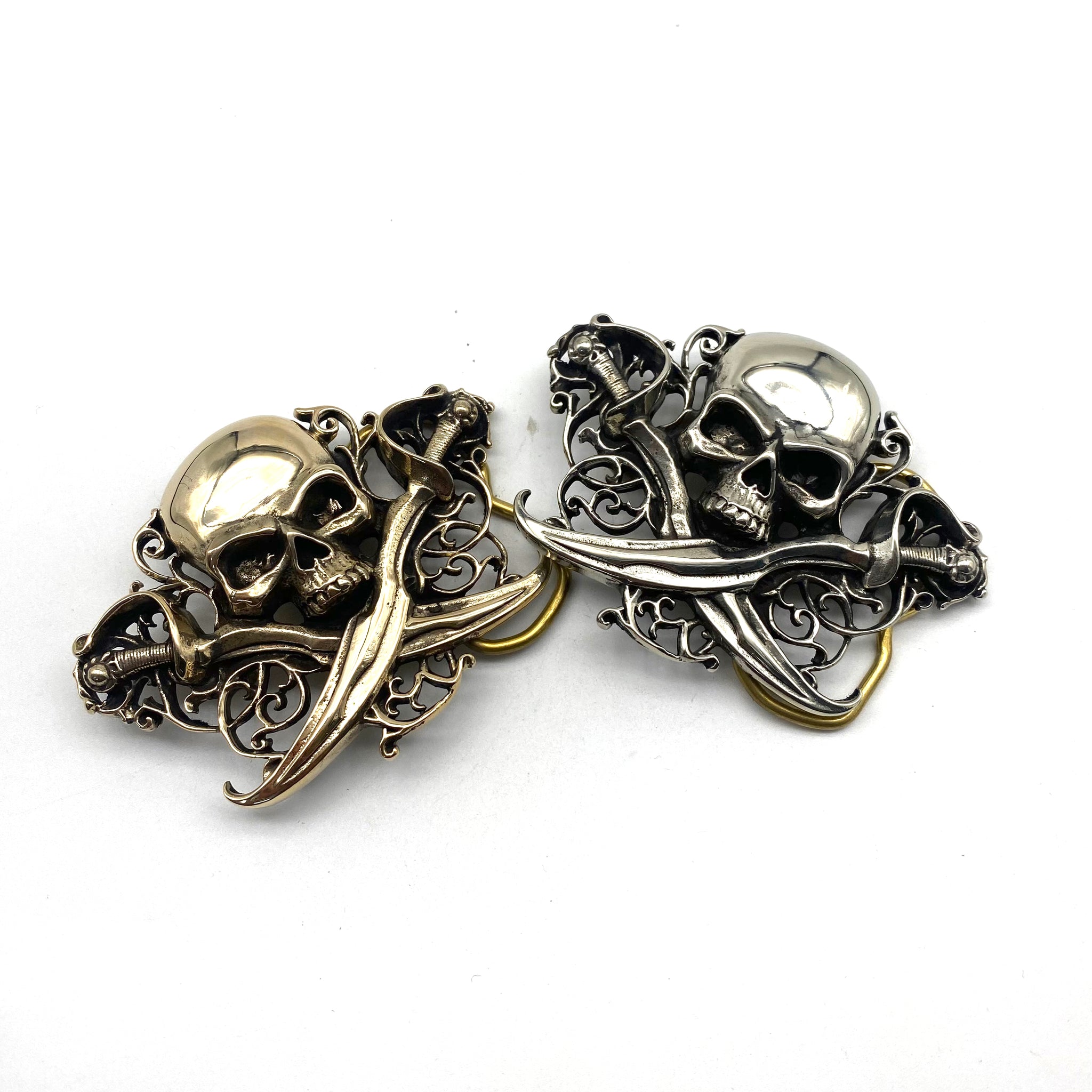 Brass/Silver Skull Buckle,Biker Jewelry Buckle,Hip Hop Fashion Buckle,Musician Belt Buckle Decoration