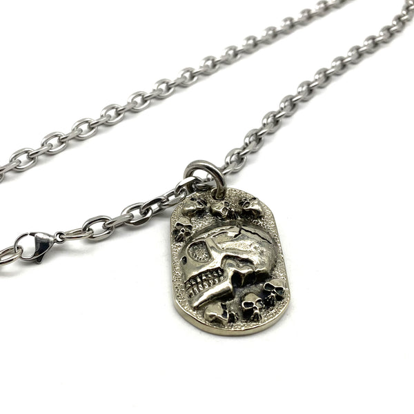 Skull Pendant Charm Necklace Mens Fashion Jewelry,Punk Style Necklace,Gift For Men