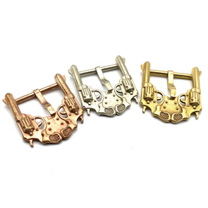 36mm Gun Design Buckle Leather Belt Buckle