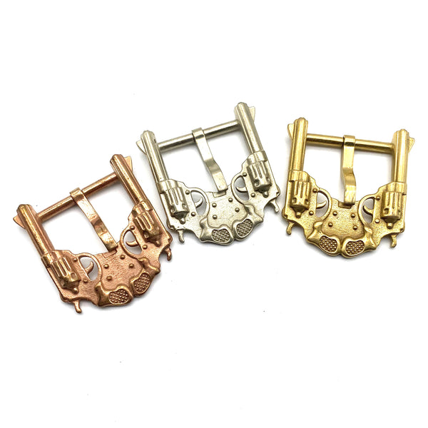 36mm Gun Design Buckle Leather Belt Buckle