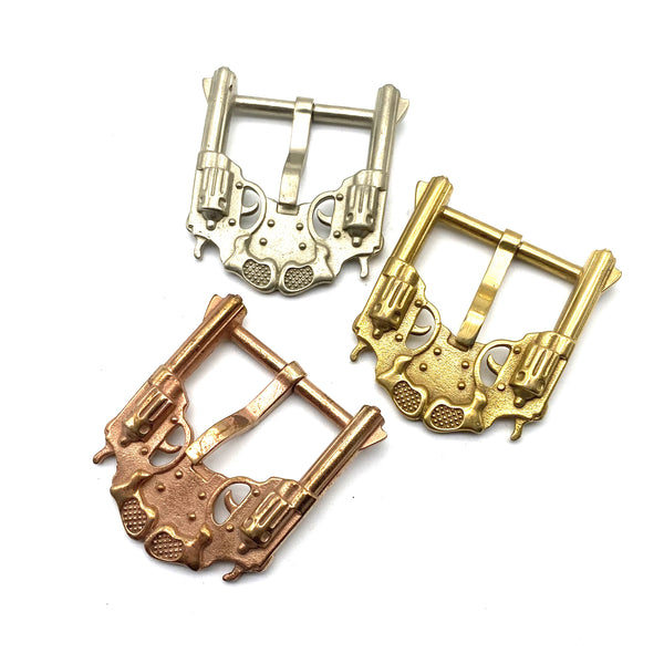 36mm Gun Design Buckle Leather Belt Buckle