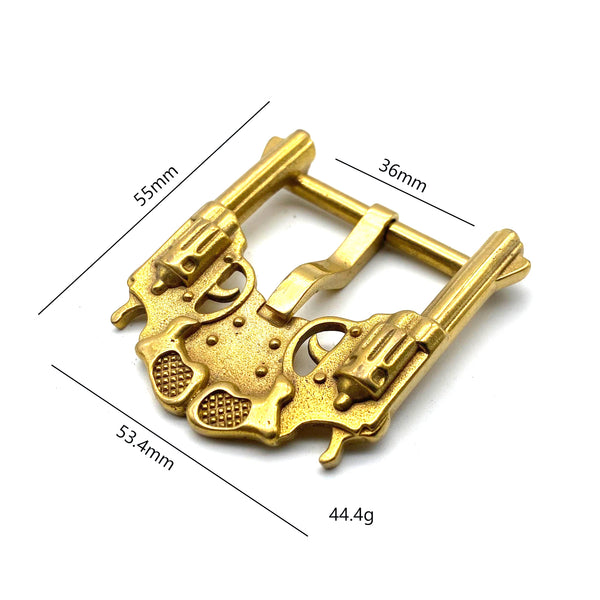 36mm Gun Design Buckle Leather Belt Buckle