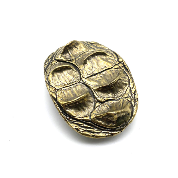 Copper Casted Heavy Duty Belt Buckle Crocodile Bone Design  Alligator Bones Design